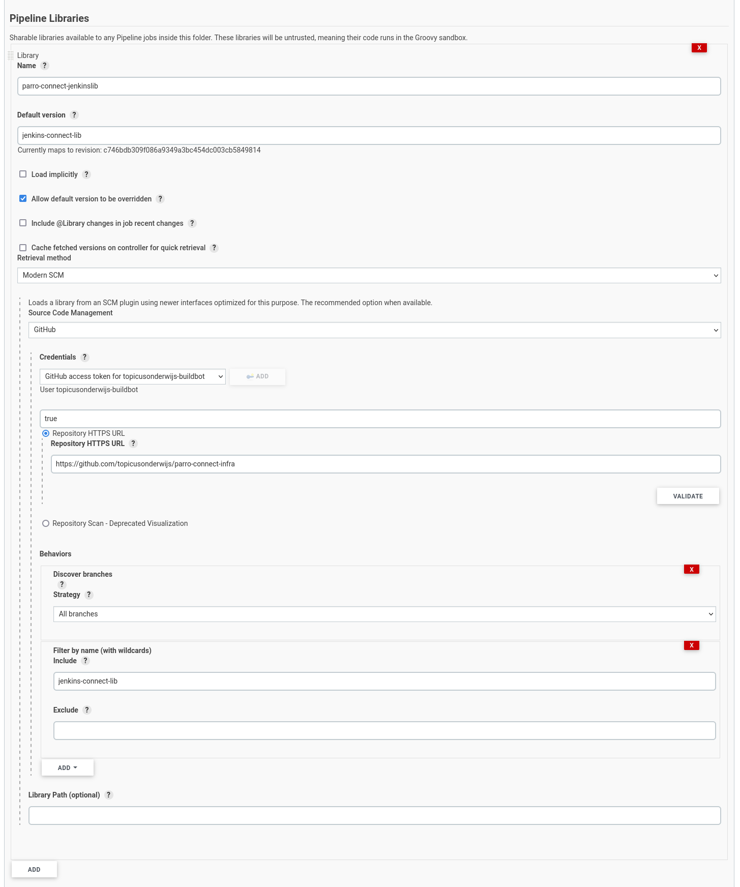 Jenkins pipeline library